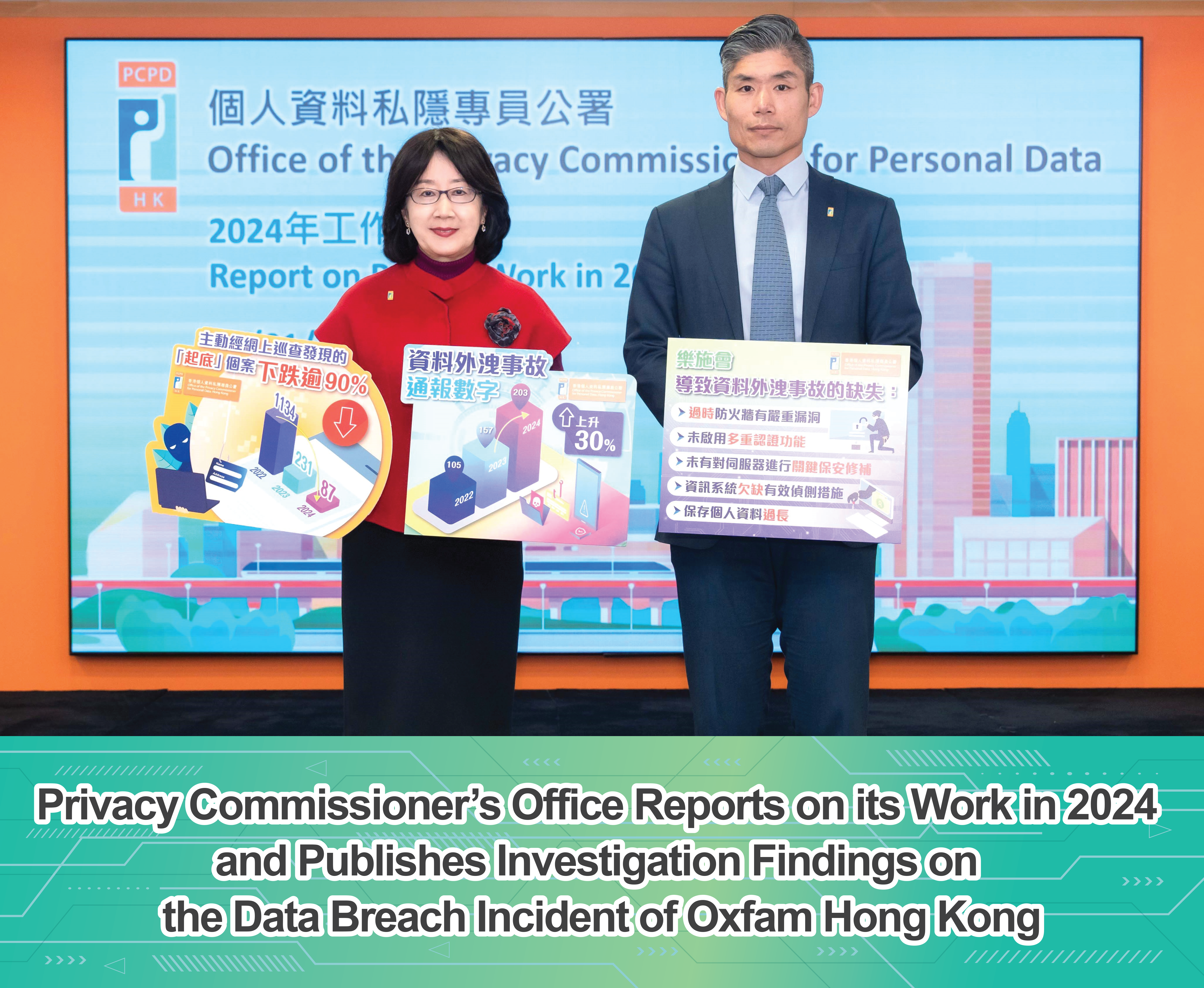 Privacy Commissioner’s Office Reports on its Work in 2024 and Publishes Investigation Findings on the Data Breach Incident of  Oxfam Hong Kong
