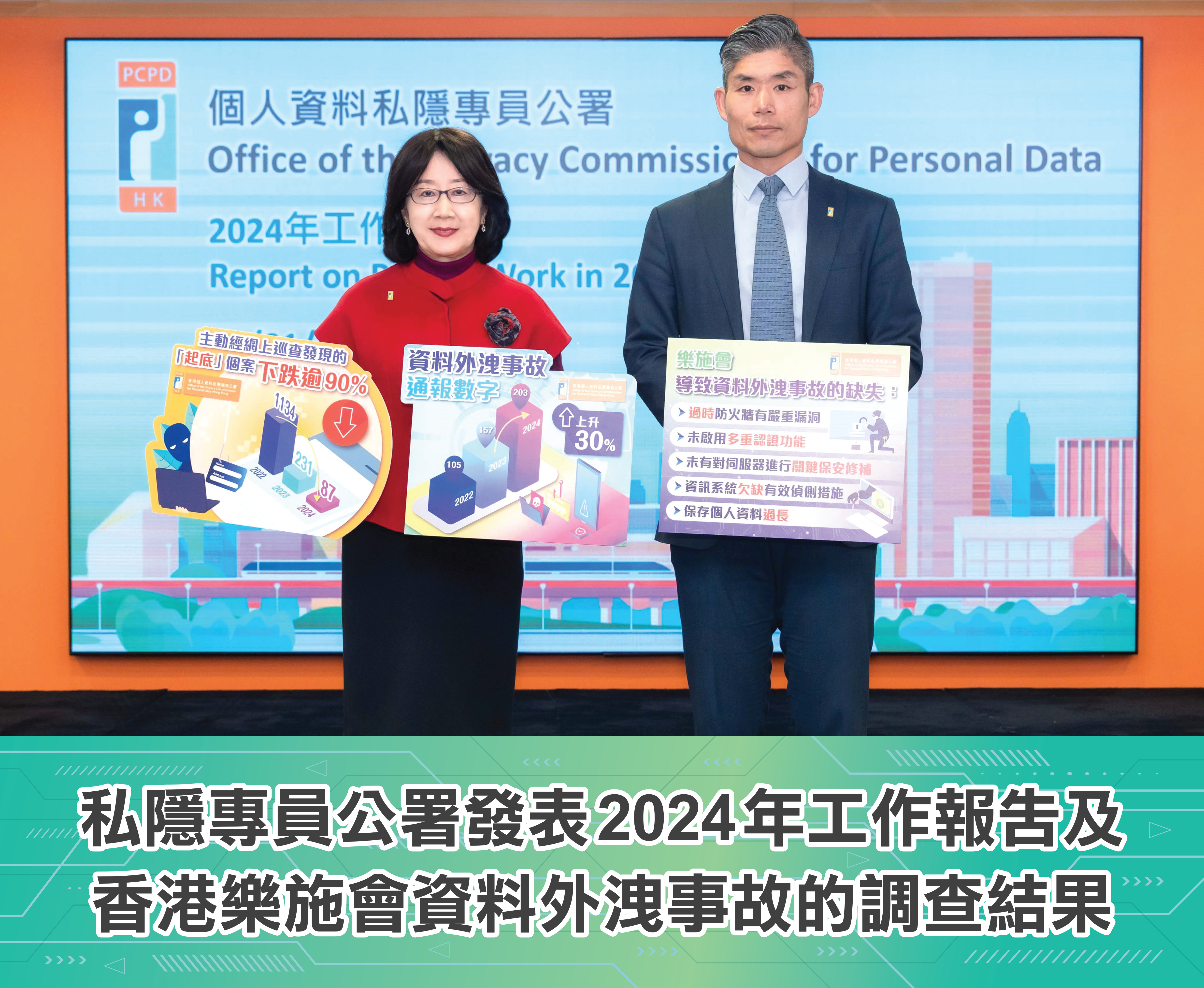 私隱專員公署發表2024年工作報告及香港樂施會資料外洩事故的調查結果